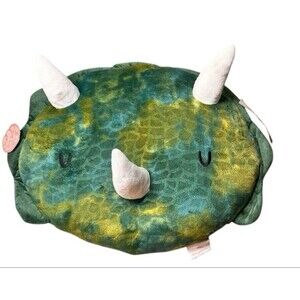 Tommy Bahama Kids Green Triceratops Plush Pillow NWT